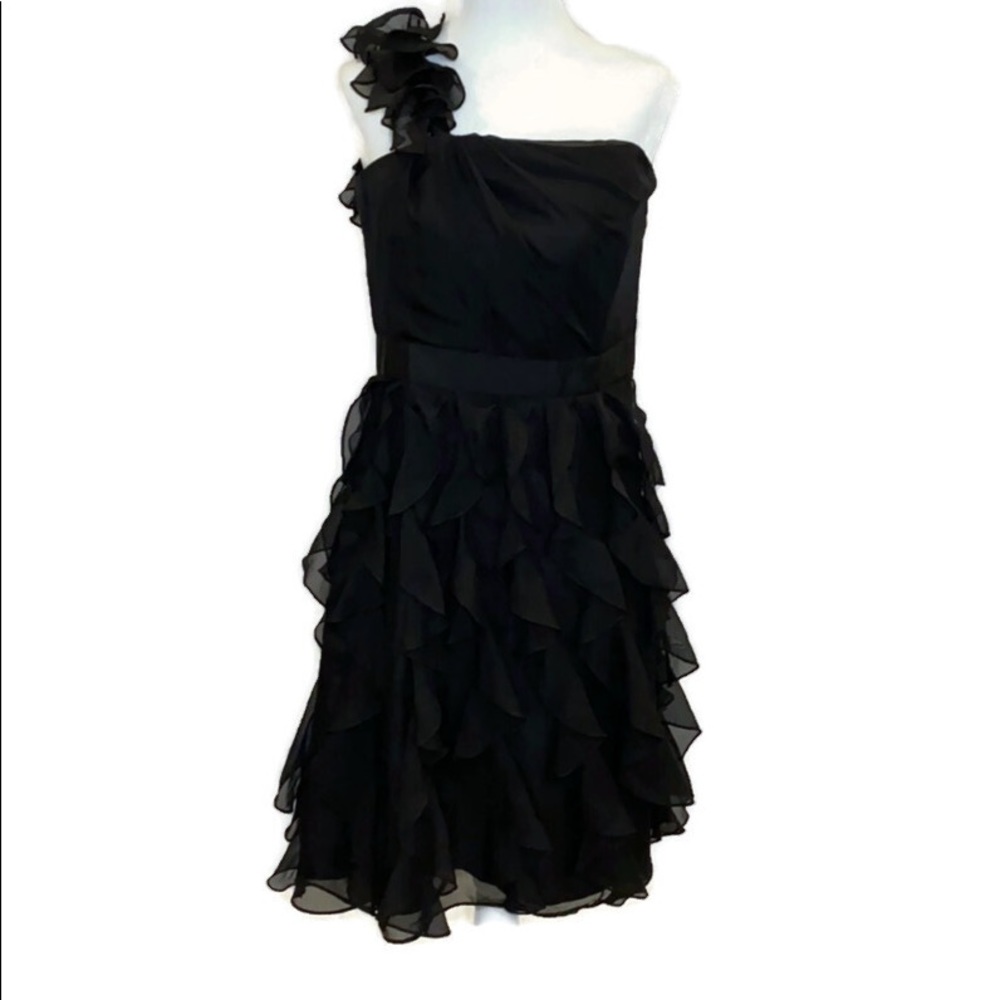 **SOLD** 4 for $20 WHBM Flirty Dress One Strap or Strapless Black Size 2